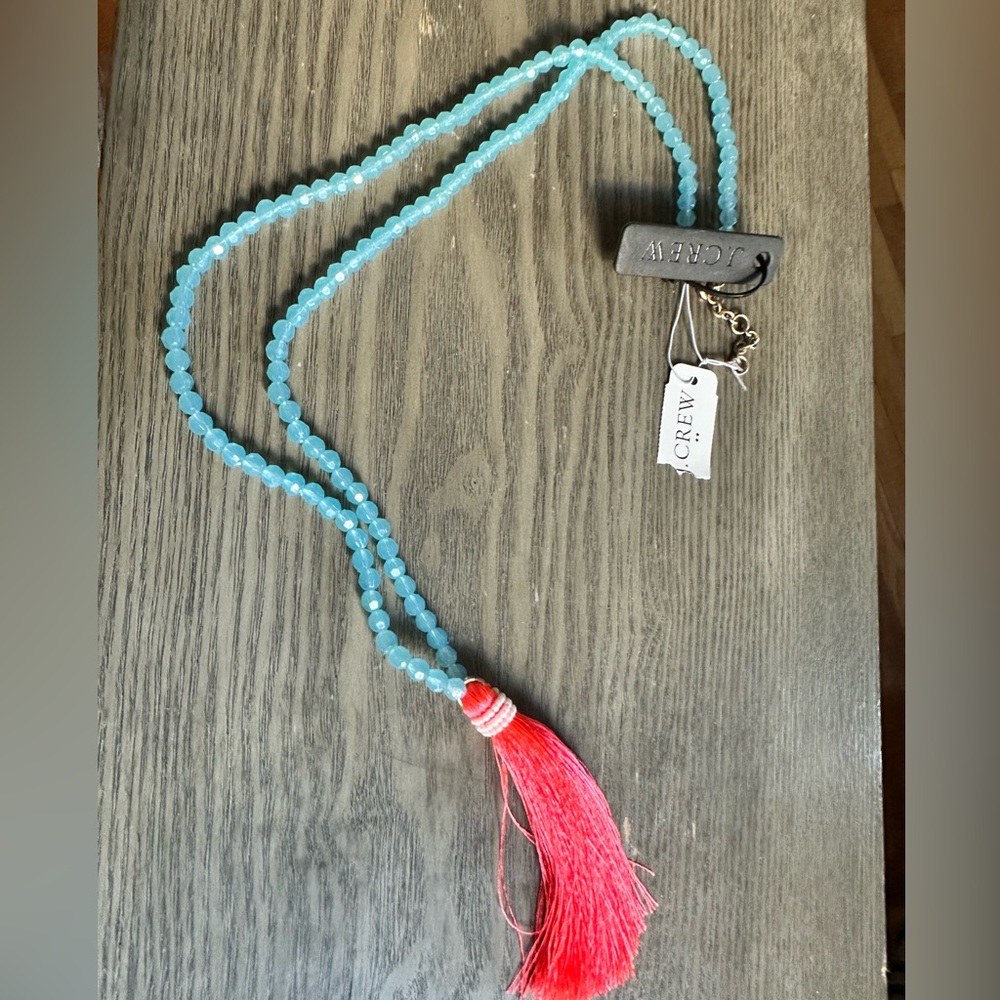 NWT J Crew Tassel Stretch Statement Necklace